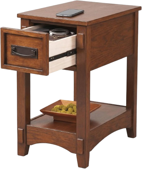Breegin End Table With Drawer and Shelf